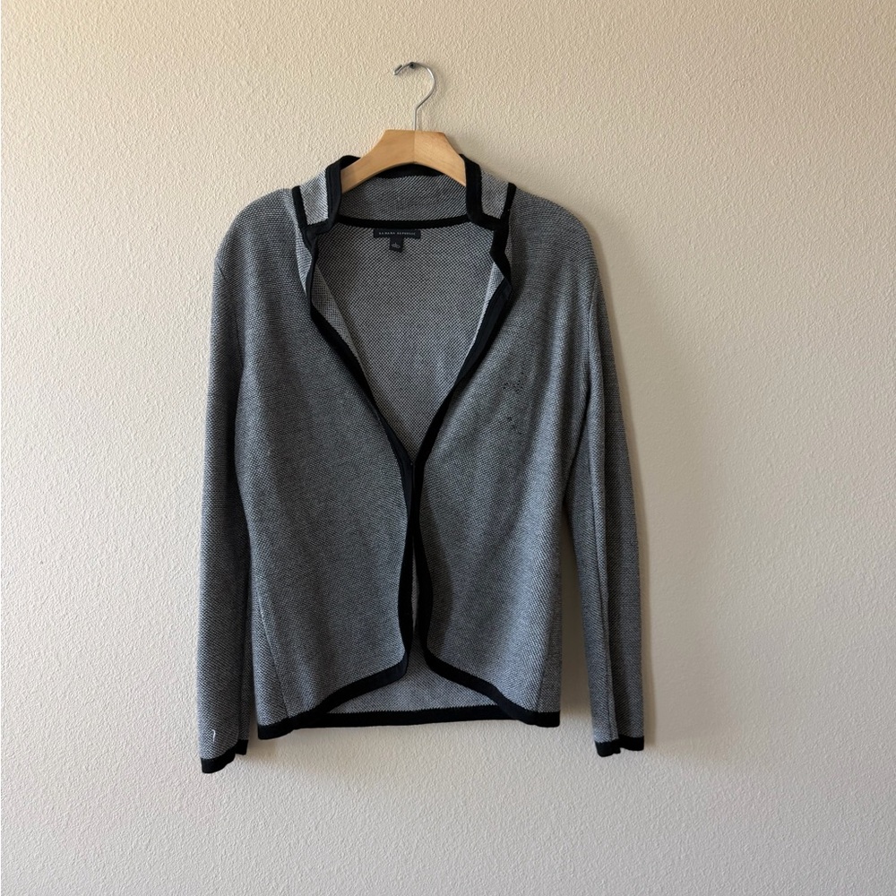 Banana Republic Gray Cardigan with Black Trim